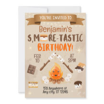 S'mores Children's Birthday Party Invitation