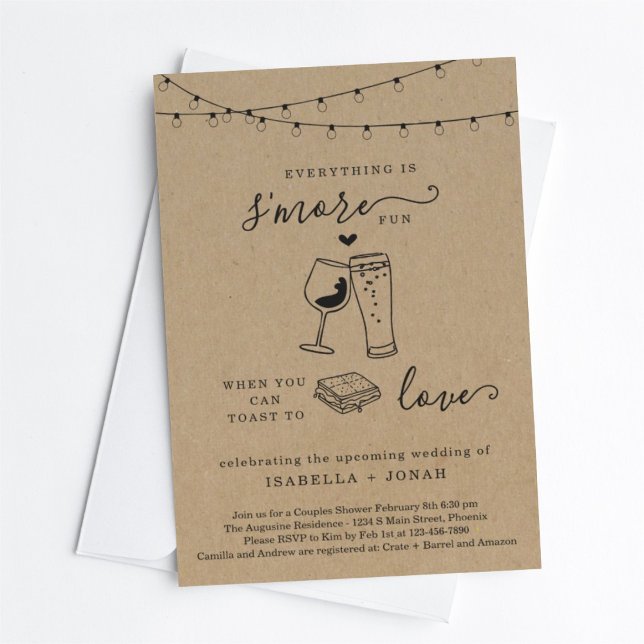 S'mores Couple Couples / Bridal Shower, Engagement Invitation (Creator Uploaded)