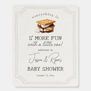 S'mores Fall Bonfire Outdoor Baby Shower Welcome Foam Board