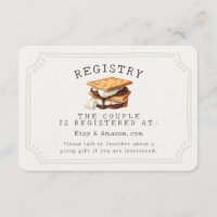 Smores Fall Bonfire Outdoor Bridal Registry Insert