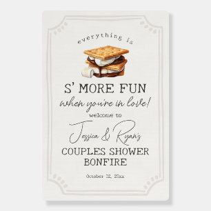 Smores Fall Bonfire Outdoor Couples Shower Welcome Foam Board