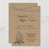 S'mores First Birthday Party Invitation (Front/Back)