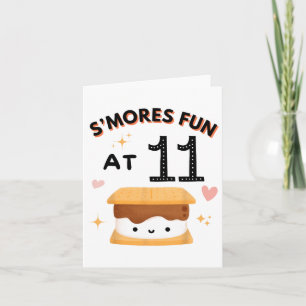 Smores Fun Camping Birthday 11 Years Old Camper 11 Card