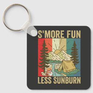 S'mores Fun Less Sunburn Funny Vintage Outdoors Keychain