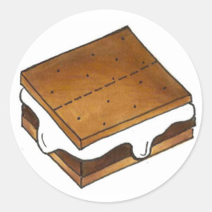 S'mores Gimme S'more Campfire Camp Smore Smores Classic Round Sticker