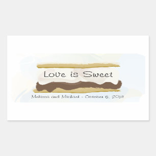 S'mores Love Is Sweet Rectangular Sticker