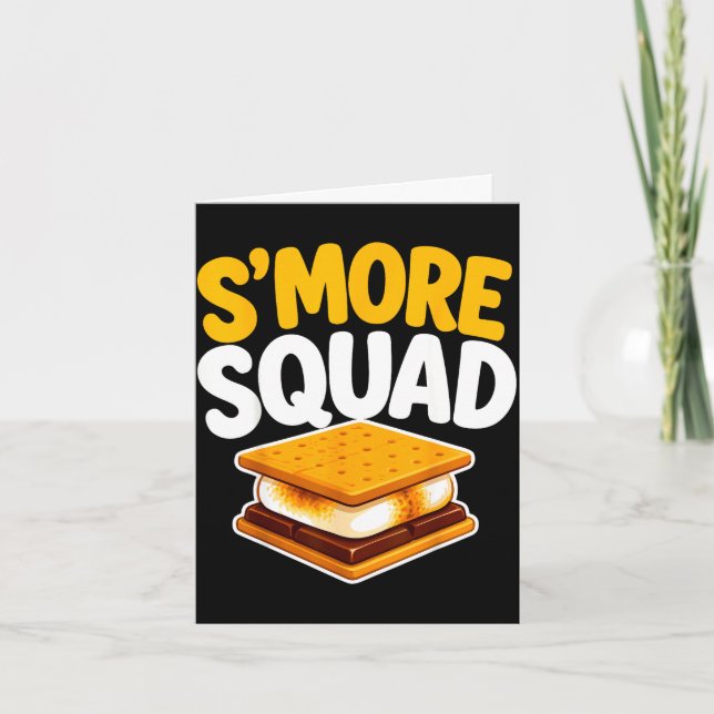 S'mores lover campfire marshmallow  card (Front)