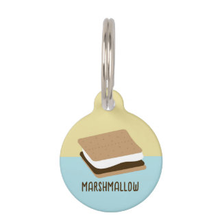 Smores Marshmallow Pet ID Tag