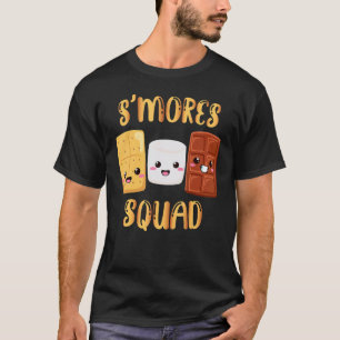 S'mores Marshmallows  Smores Squad Camping Campfir T-Shirt