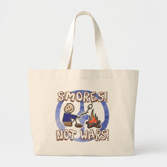 S'mores Not Wars Large Tote Bag (Front)