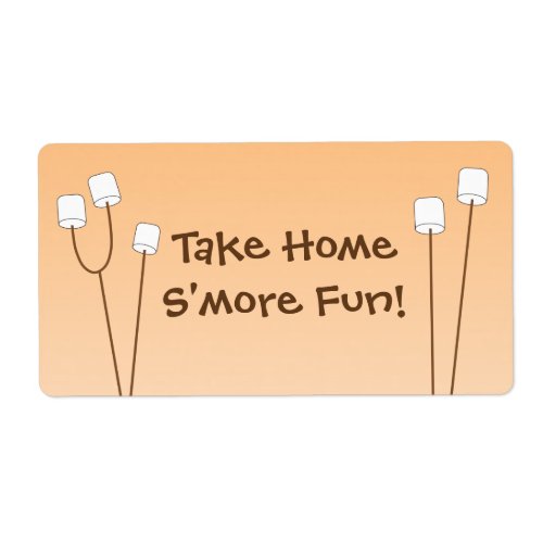 Smores party favor bag tag