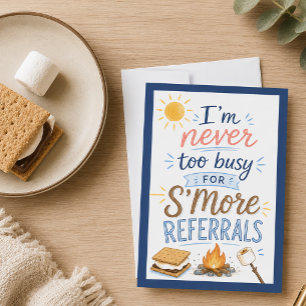 SMores Referral Business Marketing Note Card