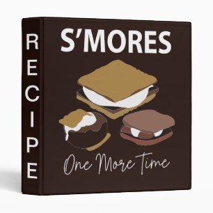 Smores S'mores Dessert One More Time Smore Recipe 3 Ring Binder