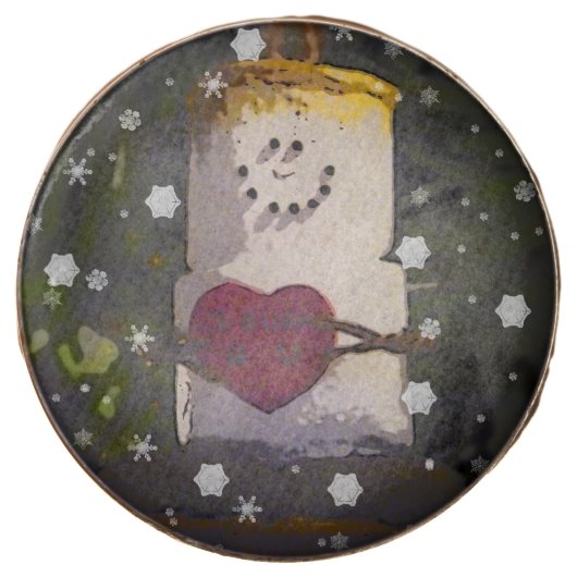 S'Mores Snowman in the Snow Chocolate Covered Oreo (Front)