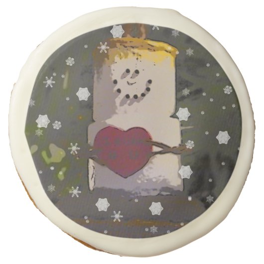 S'Mores Snowman in the Snow Sugar Cookie (Front)