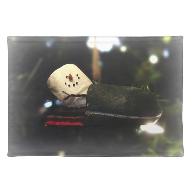 S'mores Snowman Sleepingbag Placemat (Front)