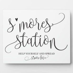 S'mores Station Favor Party Signage Plaque
