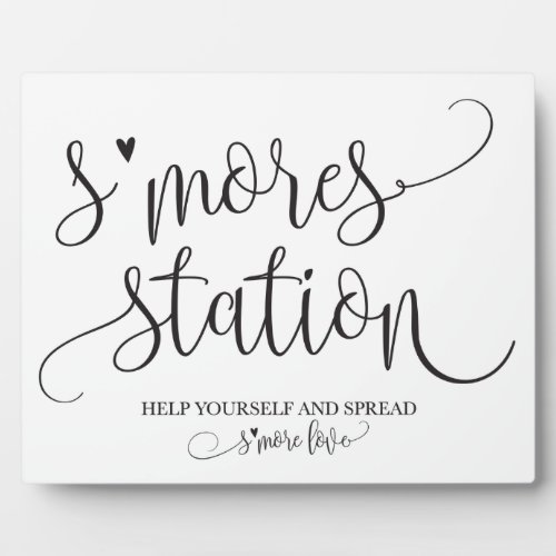 Smores Station Favor Party Signage Plaque