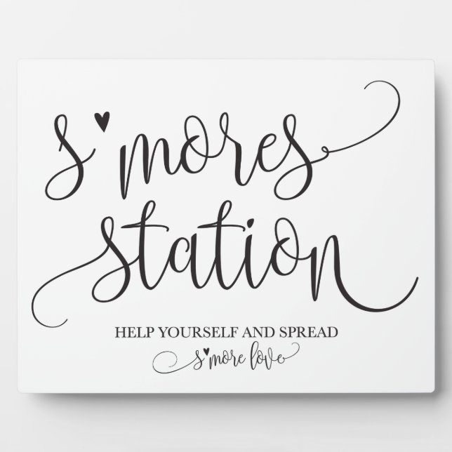 S'mores Station Favor Party Signage Plaque (Front)