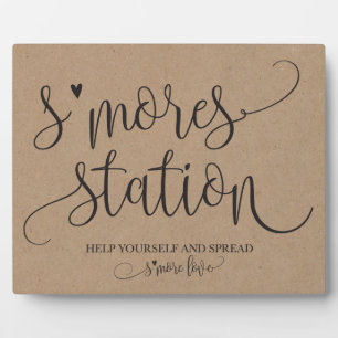 S'mores Station Favor Party Signage Plaque