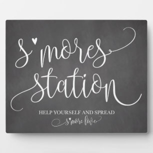 S'mores Station Favor Party Signage Plaque