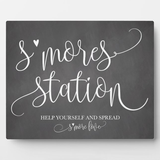 S'mores Station Favor Party Signage Plaque (Front)