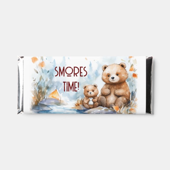 Smores Time With Nature Bears Hershey Bar Favors (Front)