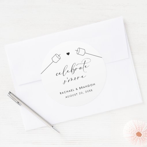 S'mores Wedding Party Favor Kit Sticker Labels Zazzle