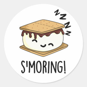 Smoring Funny Smore Puns Classic Round Sticker