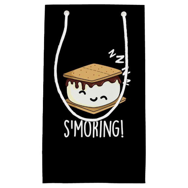 Smoring Funny Smore Puns Dark BG Small Gift Bag (Front)