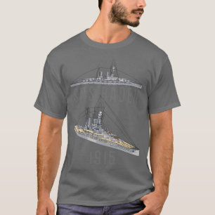 SMS Baden German 1915 WW1 Battleship Diagrams Gift T-Shirt