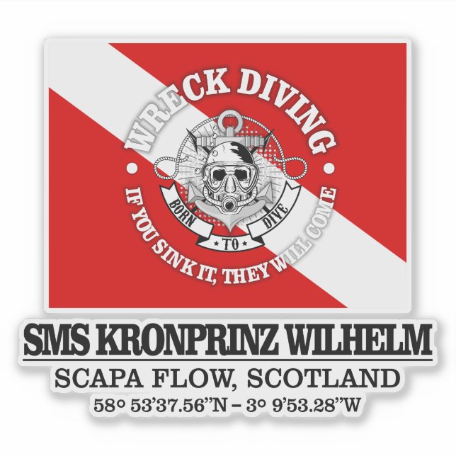 SMS Kronprinz Wilhelm (best wrecks) Sticker (Front)