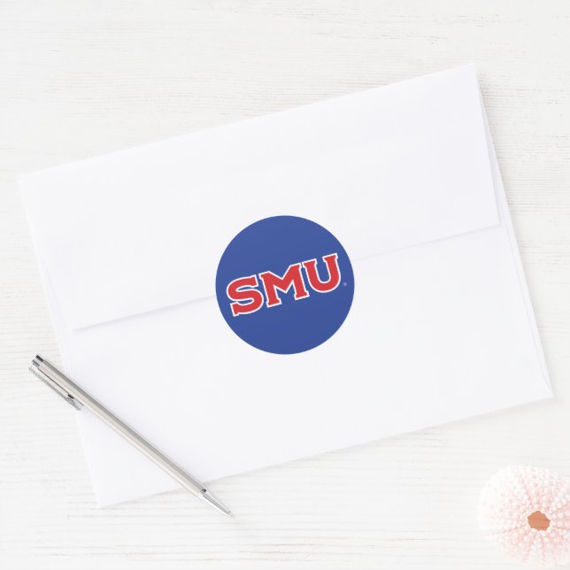 SMU CLASSIC ROUND STICKER (Envelope)