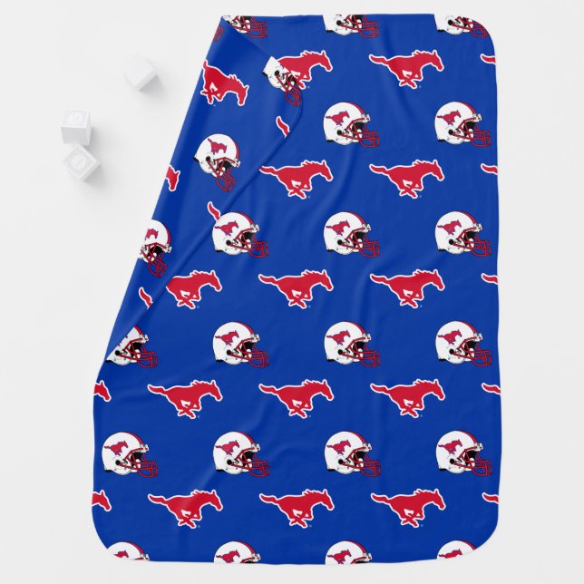 SMU Football Baby Blanket (In Situ)