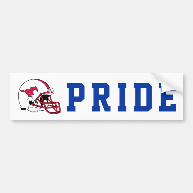 SMU Football Bumper Sticker (Front)