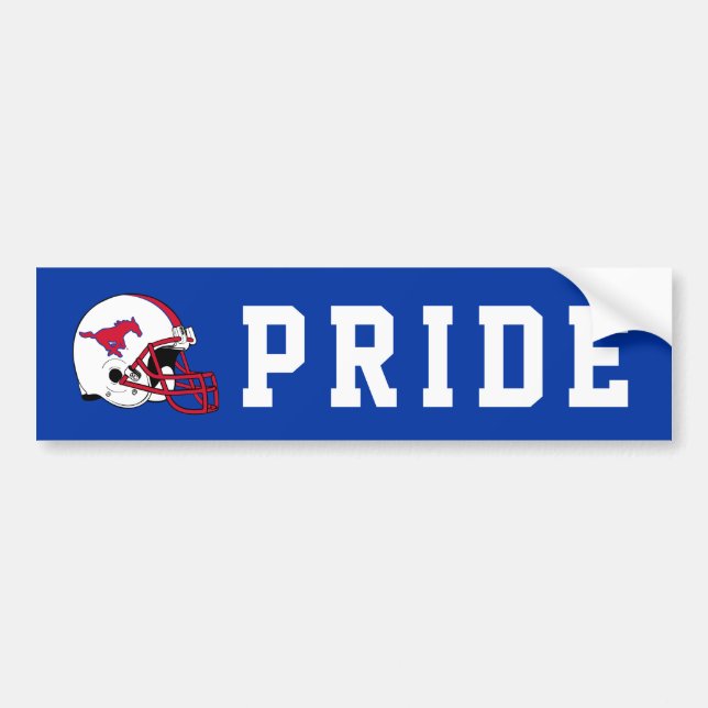 SMU Football Bumper Sticker (Front)