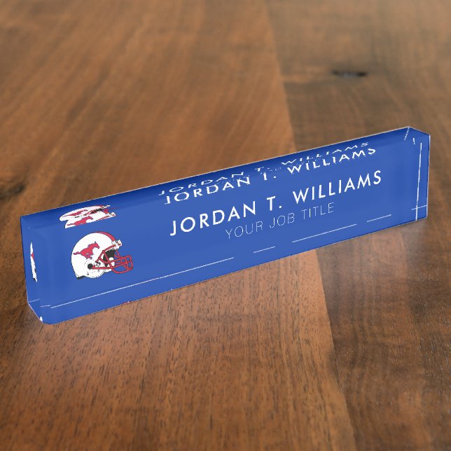 SMU Football Desk Name Plate (Side)