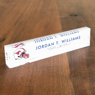 SMU Football Desk Name Plate