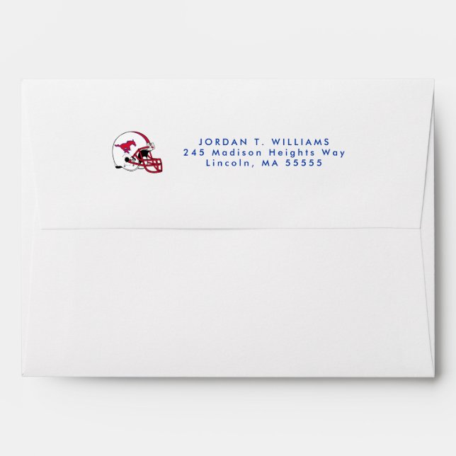 SMU Football Envelope (Back (Top Flap))
