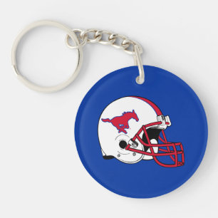 SMU Football Keychain