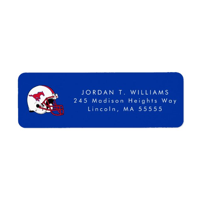 SMU Football Label (Front)