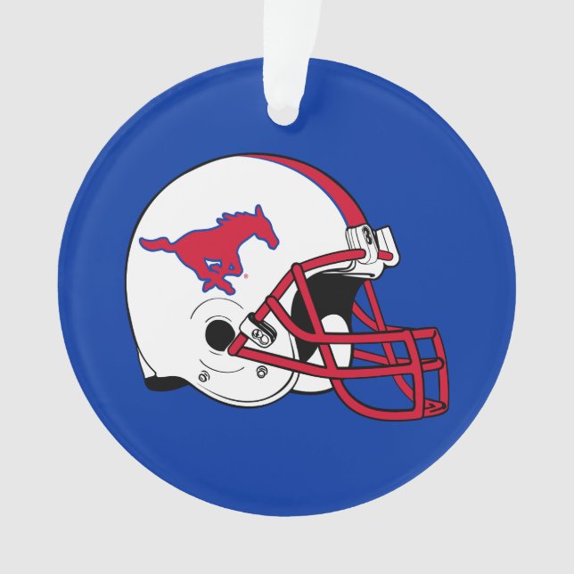 SMU Football Ornament (Front)