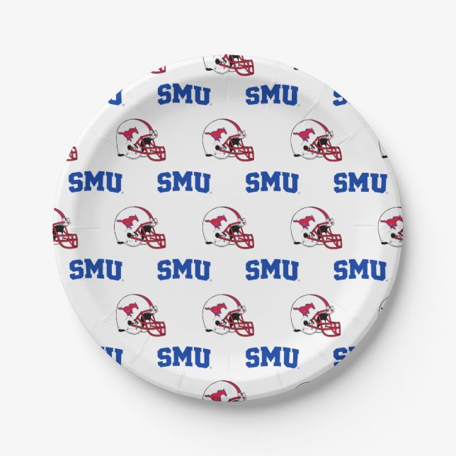 SMU Football Paper Plates (Front)