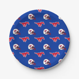 SMU Football Paper Plates