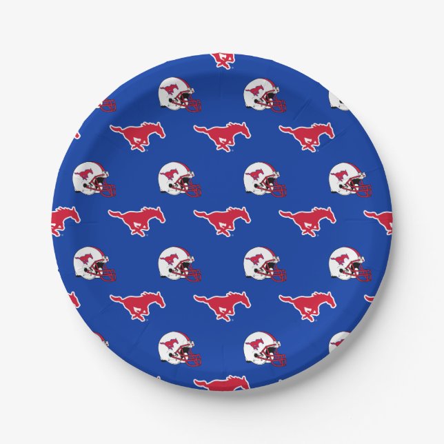 SMU Football Paper Plates (Front)