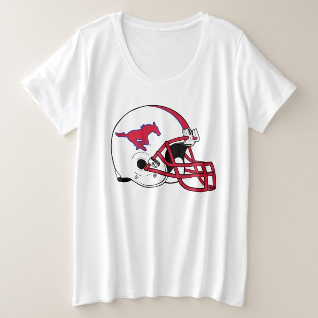 SMU Football Plus Size T-Shirt (Design Front)