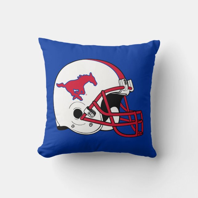 SMU Football Throw Pillow (Front)
