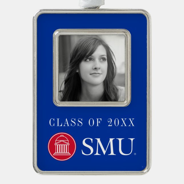 SMU Institutional Mark Christmas Ornament (Front)