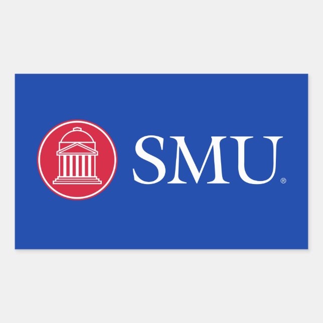 SMU Institutional Mark Rectangular Sticker (Front)