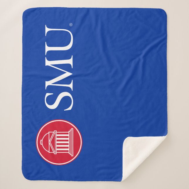 SMU Institutional Mark Sherpa Blanket (Front)